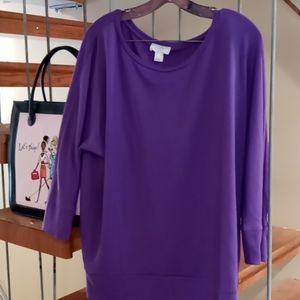 Woman's Jersey knit round neck pullover top